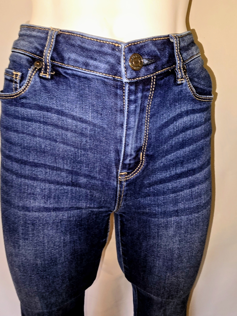 New York & Company High-Rise Dark Blue Denim Jeans Tall